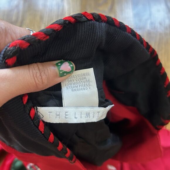 The Limited Red Christmas Holiday Sweater Blazer With Reindeer And Snow - Picture 4 of 6